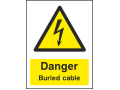Danger Buried Cable - Portrait